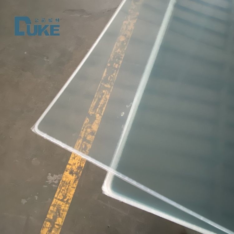 Duke-Optische-Grade gegossenes Acrylblatt 100% Jungfrau Mitsubishi MMA Hohe Klarheit 92% Spiegelpräzision 10mm 2mm UV-Druckbares Kunststoff