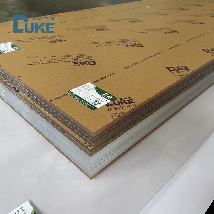 Duke-Optische-Grade gegossenes Acrylblatt 100% Jungfrau Mitsubishi MMA Hohe Klarheit 92% Spiegelpräzision 10mm 2mm UV-Druckbares Kunststoff