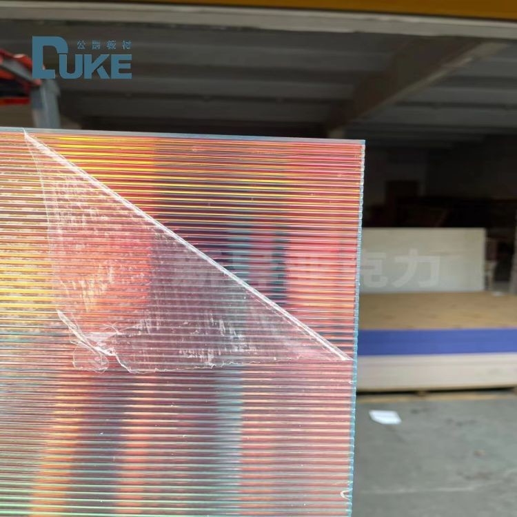 Dekorative Lidschlagfarbene Textur Akrylblech Fluted Klar textured Akrylblech