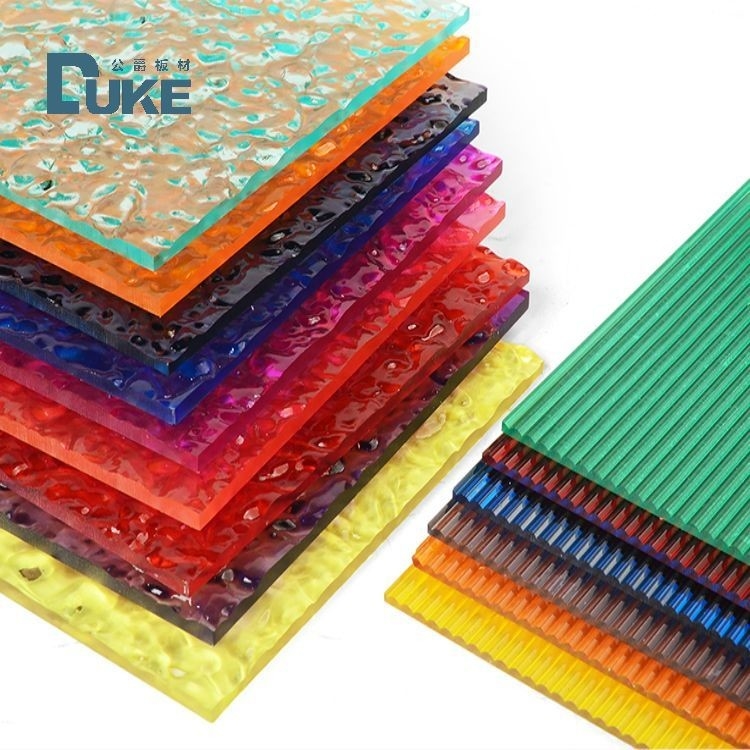 Dekorative Lidschlagfarbene Textur Akrylblech Fluted Klar textured Akrylblech