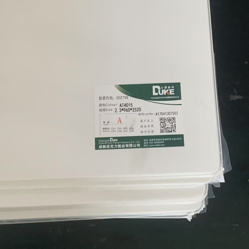 100% Jungfrau Misubishi MMA Weiß Opal Guss Acrylblech Handwerk Farbige Badewanne Plastikblech Schneiden