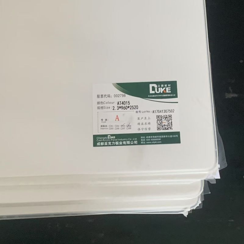Hochwertiges weißes Guss-Acryl-Panel PMMA-Blatt für die Produktion von Badewanne-Sanitärwaren