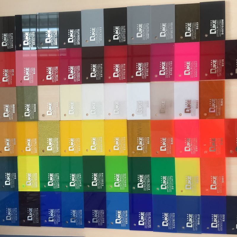 Duke 100% reines gegossenes Acrylglas, 2-40 mm Dicke, für Werbung, individuelle Farbgestaltung, Gravur und Zuschnitt