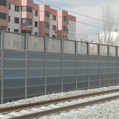 Gekurvt formen Sie akustischen soliden Geräusch-Sperren-Zaun Transparent Soundproof