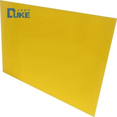 Lasergeschnitten Gravieren Dicke glänzende undurchsichtige gelbe Guss Lucit Acrylblatt angepasst